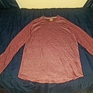Big and Tall Foundry Burgundy long sleeve shirt